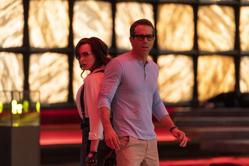 Jodie Comer as Molotov Girl and Ryan Reynolds as Guy in 20th Century Studios’ FREE GUY. Photo by Alan Markfield. © 2020 Twentieth Century Fox Film Corporation. All Rights Reserved.