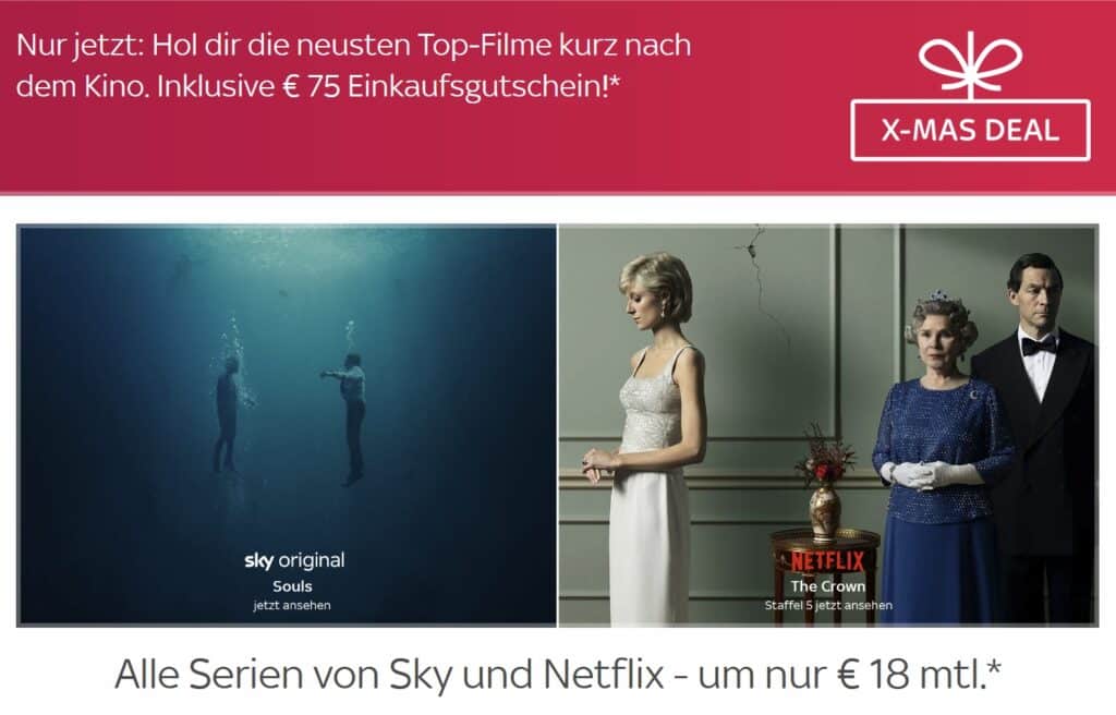 Alle Serien von Sky + NETFLIX ab nur 18€ mtl.