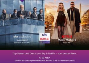Alle Serien von Sky + NETFLIX ab nur 18€ mtl.