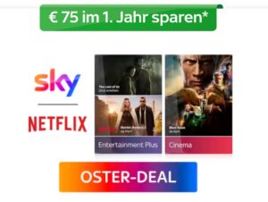 Sky Film-Angebote 🎥 - JETZT: Sky Cinema um 24,25€/Monat, Paramount+ & NETFLIX geschenkt!