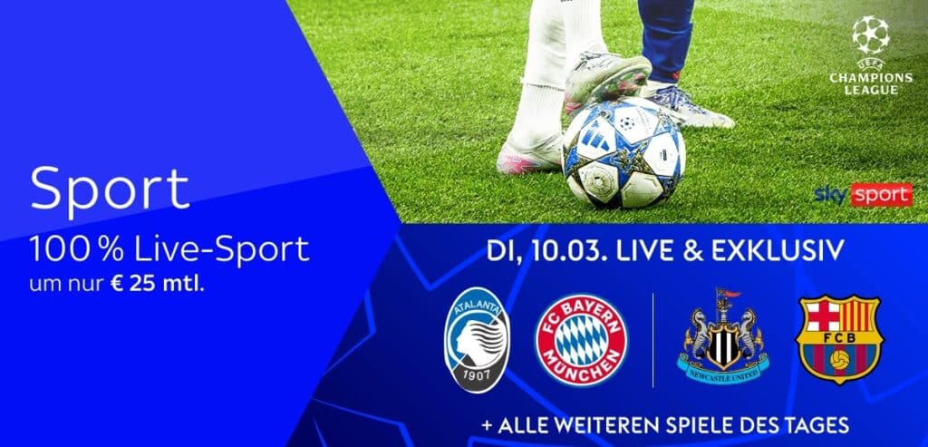 Sky X Sport: Kompletter Live-Sport ab 25€ mtl. & jederzeit kündbar