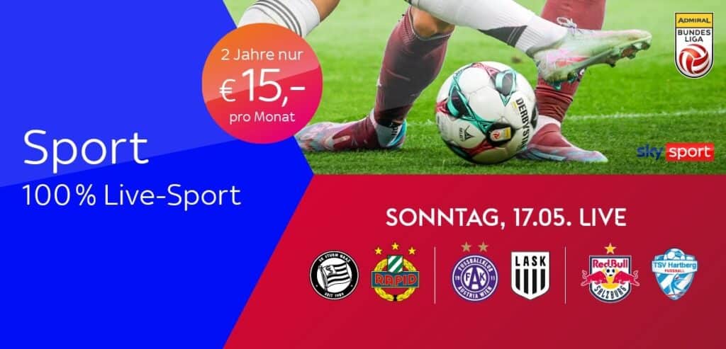 Sky X Sport: Kompletter Live-Sport ab 15€ mtl. (55% Rabatt)
