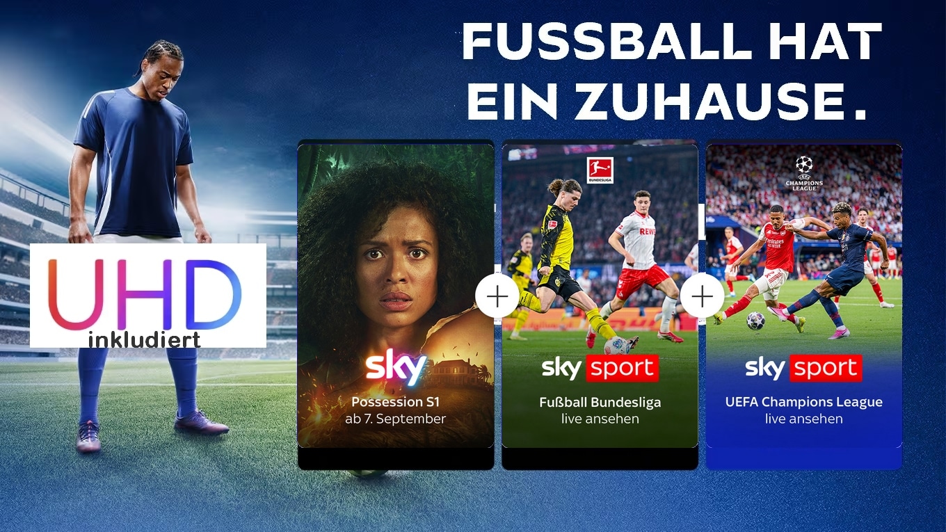 Sky Sport Angebote 2026/27 - Sky Abo ab 35€ inkl. UHD & Sky X