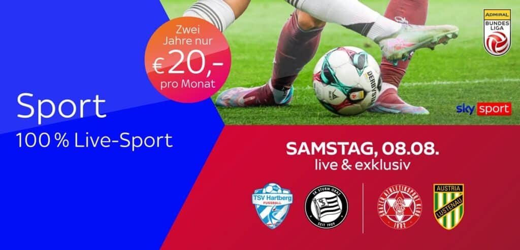 Sky X Sport: Kompletter Live-Sport ab 20€ mtl. (45% Rabatt)