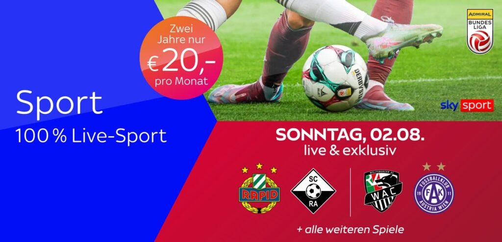 Sky X Sport: Kompletter Live-Sport ab 20€ mtl. (45% Rabatt)