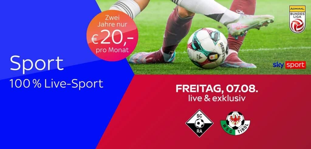 Sky X Sport: Kompletter Live-Sport ab 20€ mtl. (45% Rabatt)