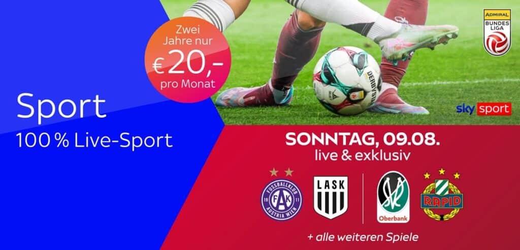 Sky X Sport: Kompletter Live-Sport ab 20€ mtl. (45% Rabatt)